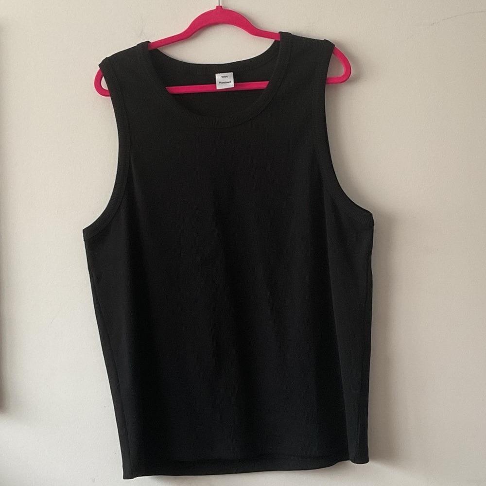 Won Hundred Black Ribbed Tank Top I’m Extra Large